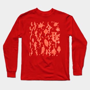 Red Outdoor Leaves Collection Long Sleeve T-Shirt